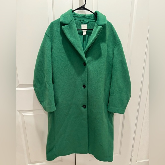 H&M Jackets & Blazers - H&M Vibrant Green Coat